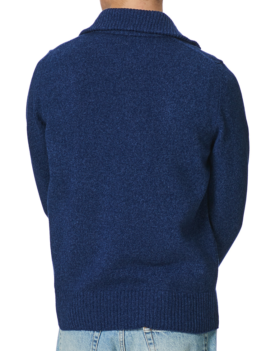 Men | Sweaters & Knitwear | Morris | Kieran Wool Half Zip Navy