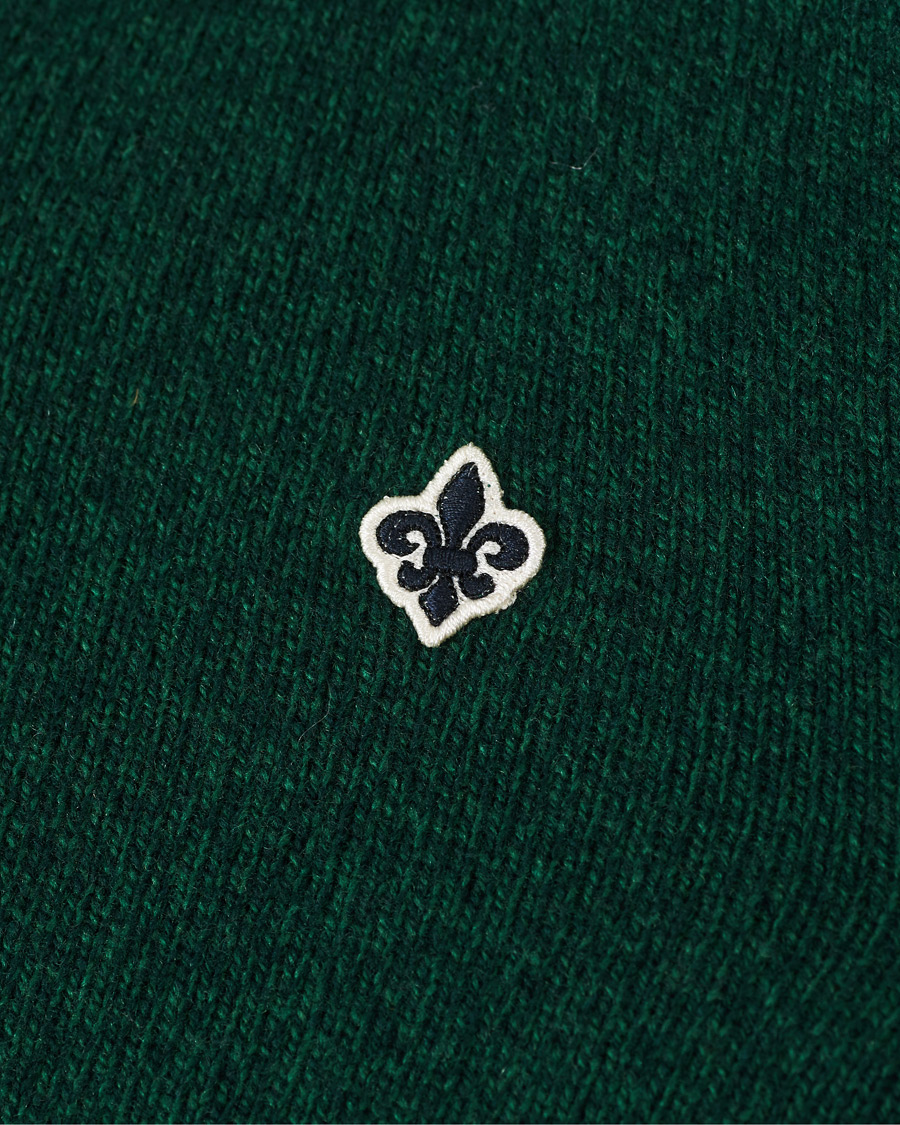Men | Sweaters & Knitwear | Morris | Kieran Wool Half Zip Green