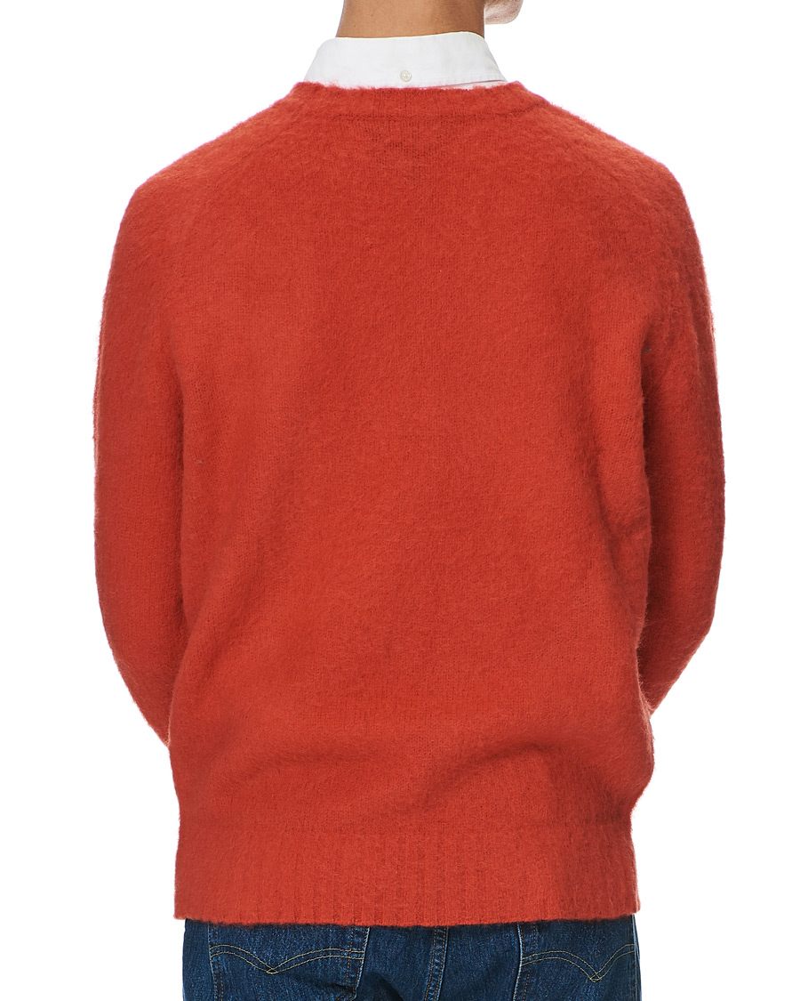 Men | Sweaters & Knitwear | Morris | Warren Knitted Wool Crew Neck Orange