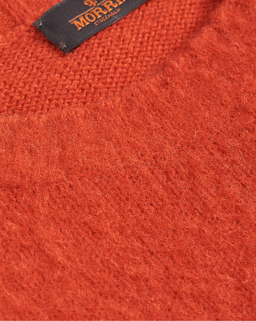 Men | Sweaters & Knitwear | Morris | Warren Knitted Wool Crew Neck Orange
