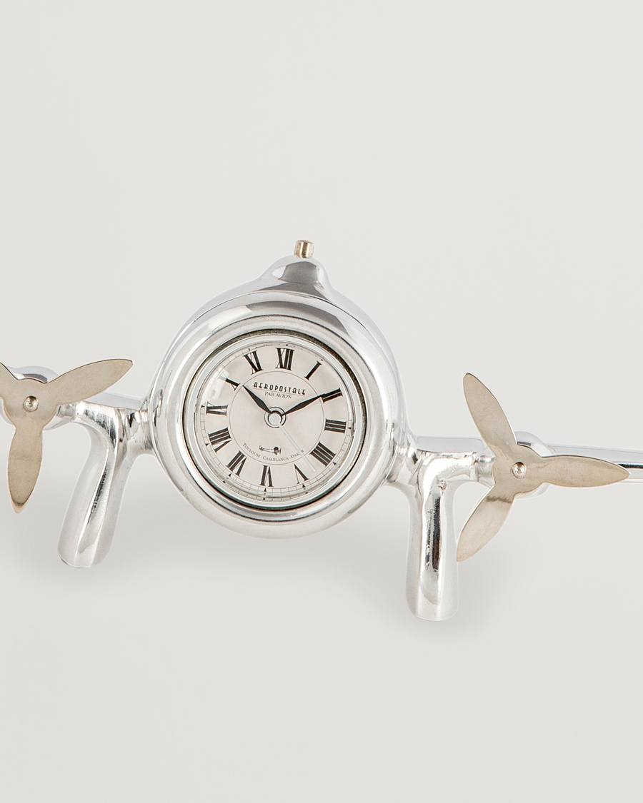 Men | Decoration | Authentic Models | Art Deco Flight Clock Silver