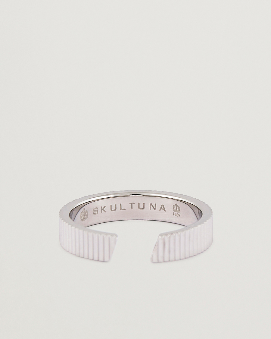 Men | Jewellery | Skultuna | Ribbed Ring Steel