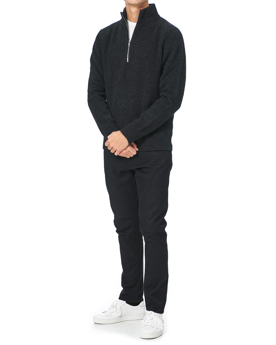 Men | Sweaters & Knitwear | Filippa K | Andrew Yak Sweater Charcoal Melange