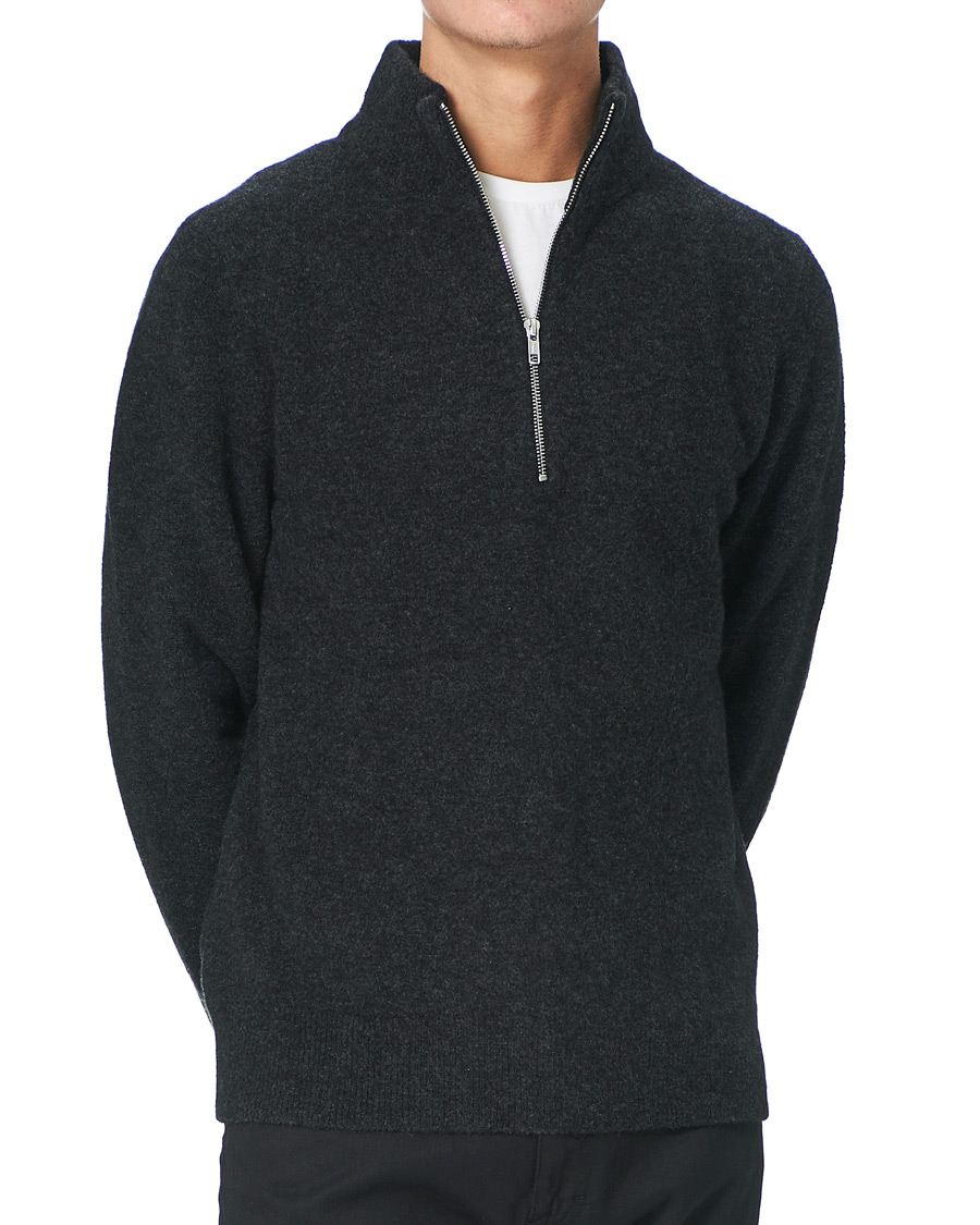 Men | Sweaters & Knitwear | Filippa K | Andrew Yak Sweater Charcoal Melange