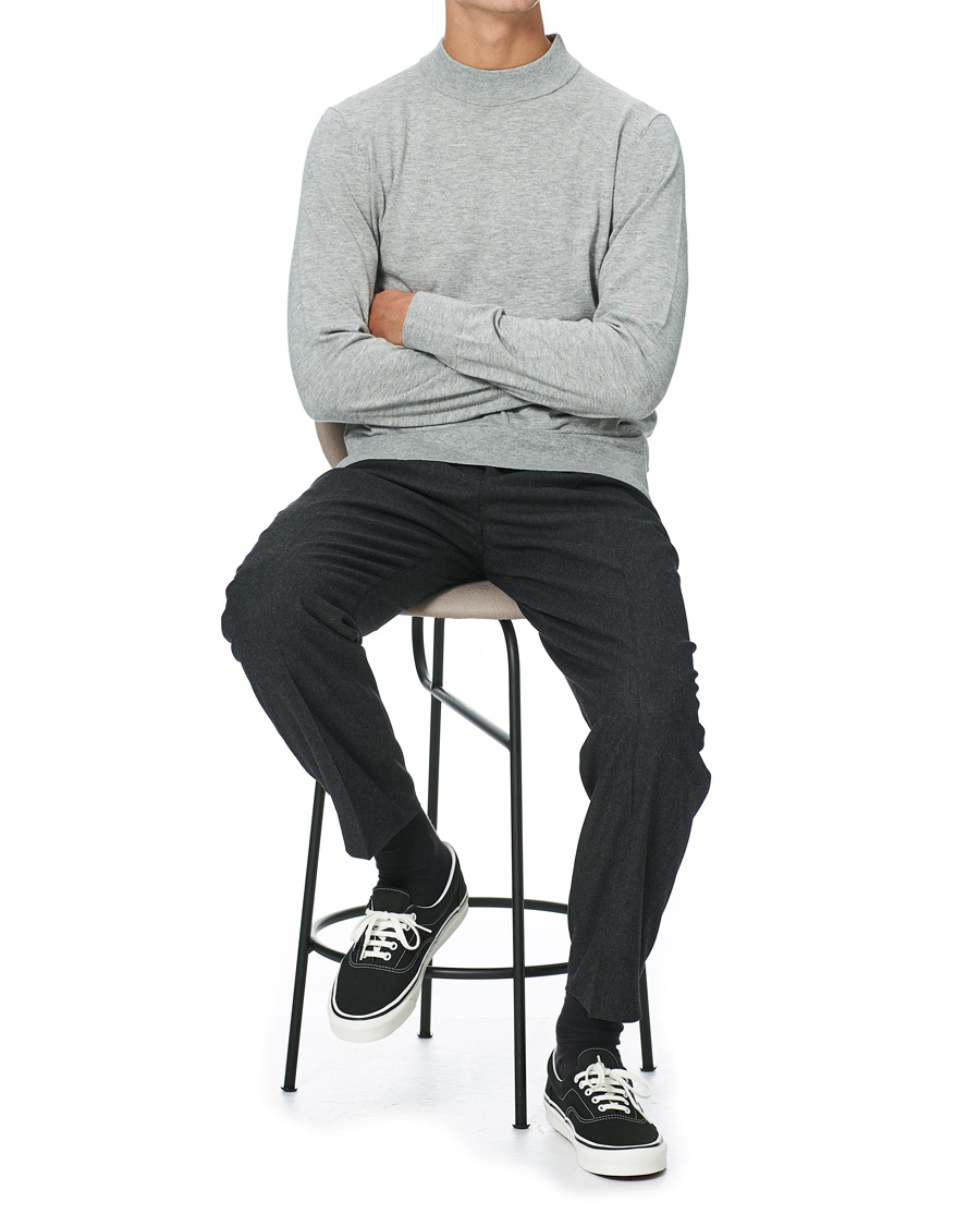 Men | Sweaters & Knitwear | Filippa K | Eli Sweater Light Grey Melange
