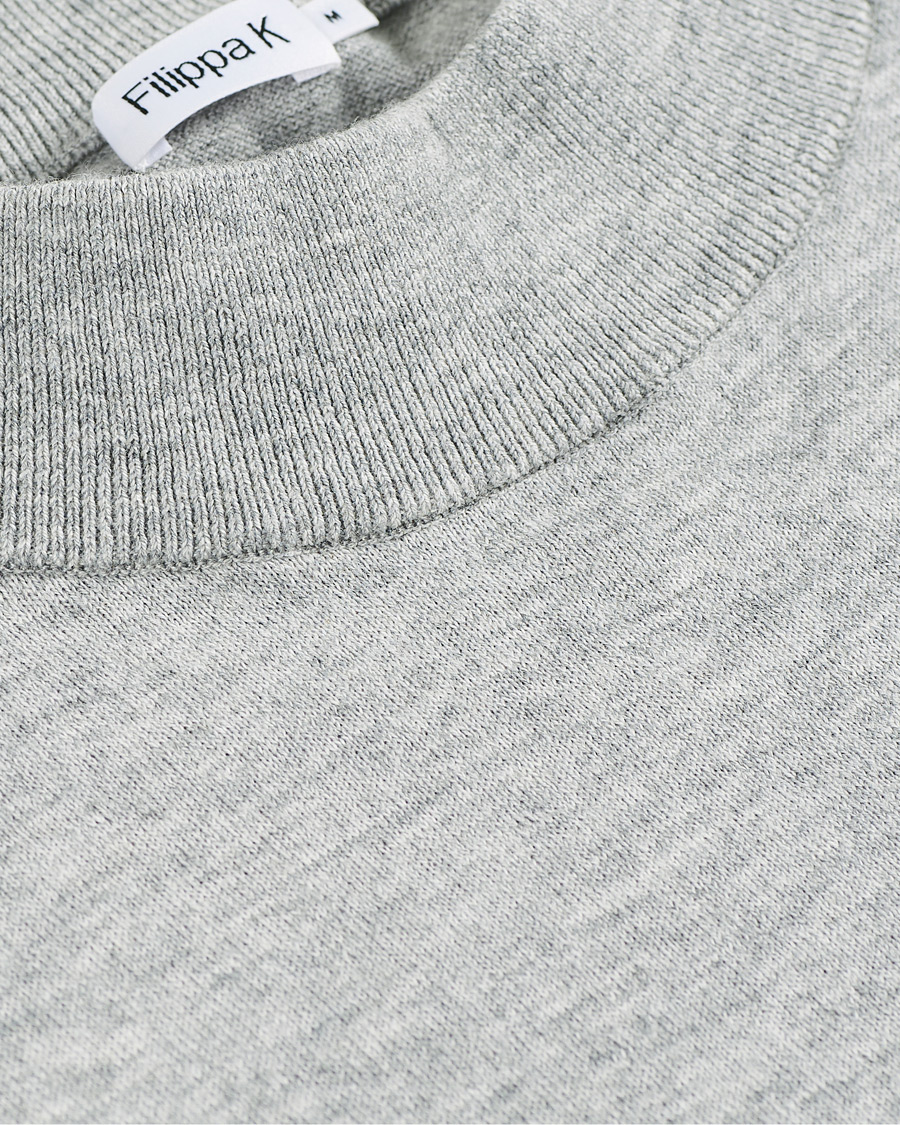 Men | Sweaters & Knitwear | Filippa K | Eli Sweater Light Grey Melange
