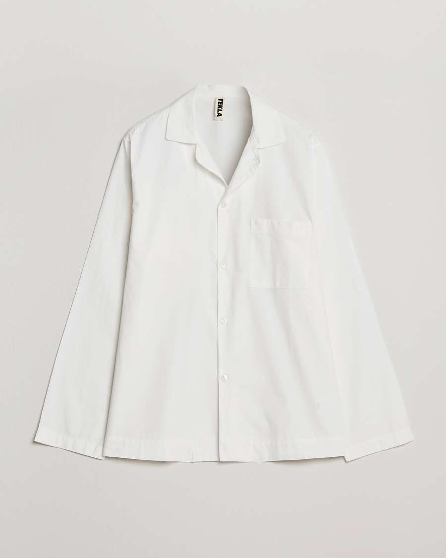 Men | Pyjamas & Robes | Tekla | Poplin Pyjama Shirt Alabaster White
