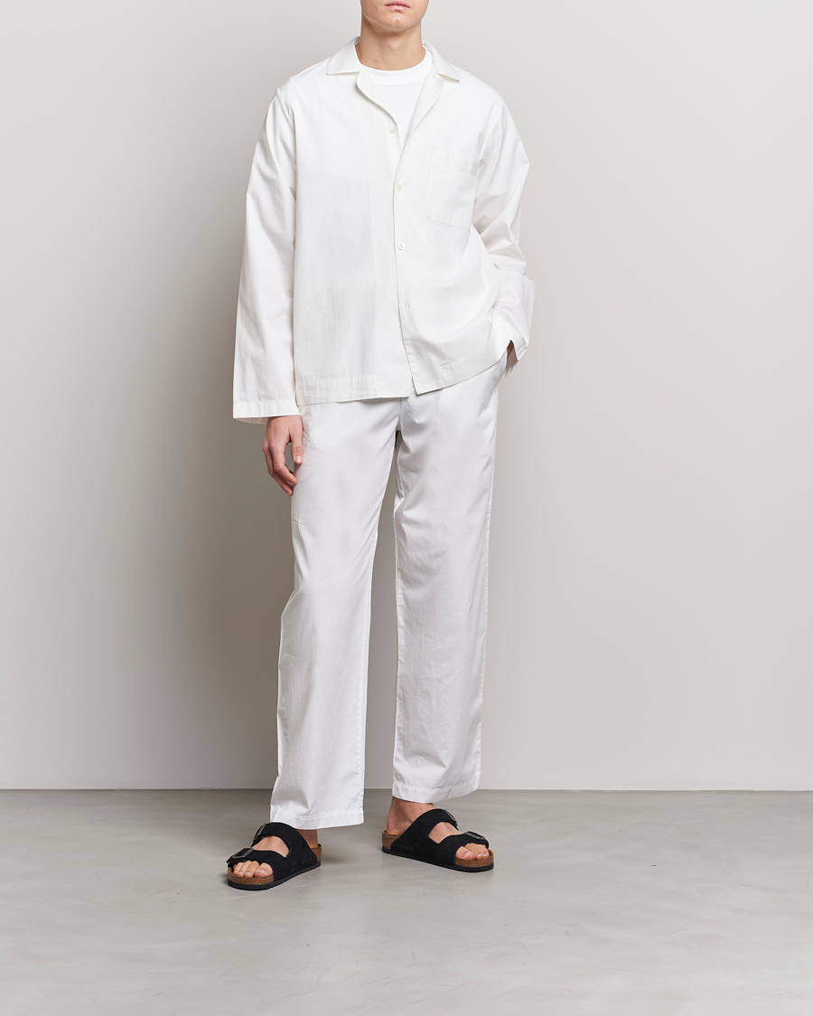 Men | Pyjamas & Robes | Tekla | Poplin Pyjama Shirt Alabaster White