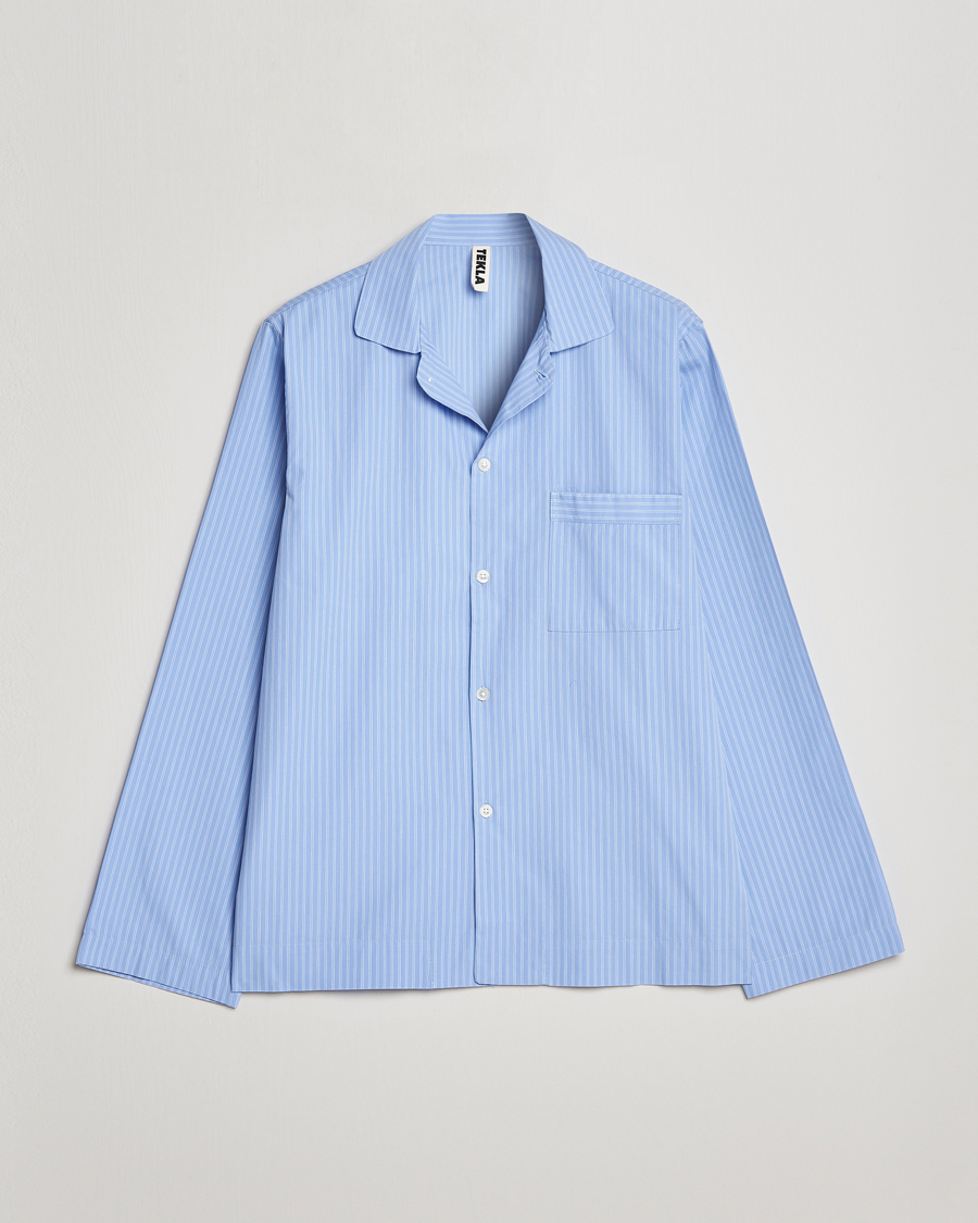 Men | Pyjamas & Robes | Tekla | Poplin Pyjama Shirt Pin Stripes