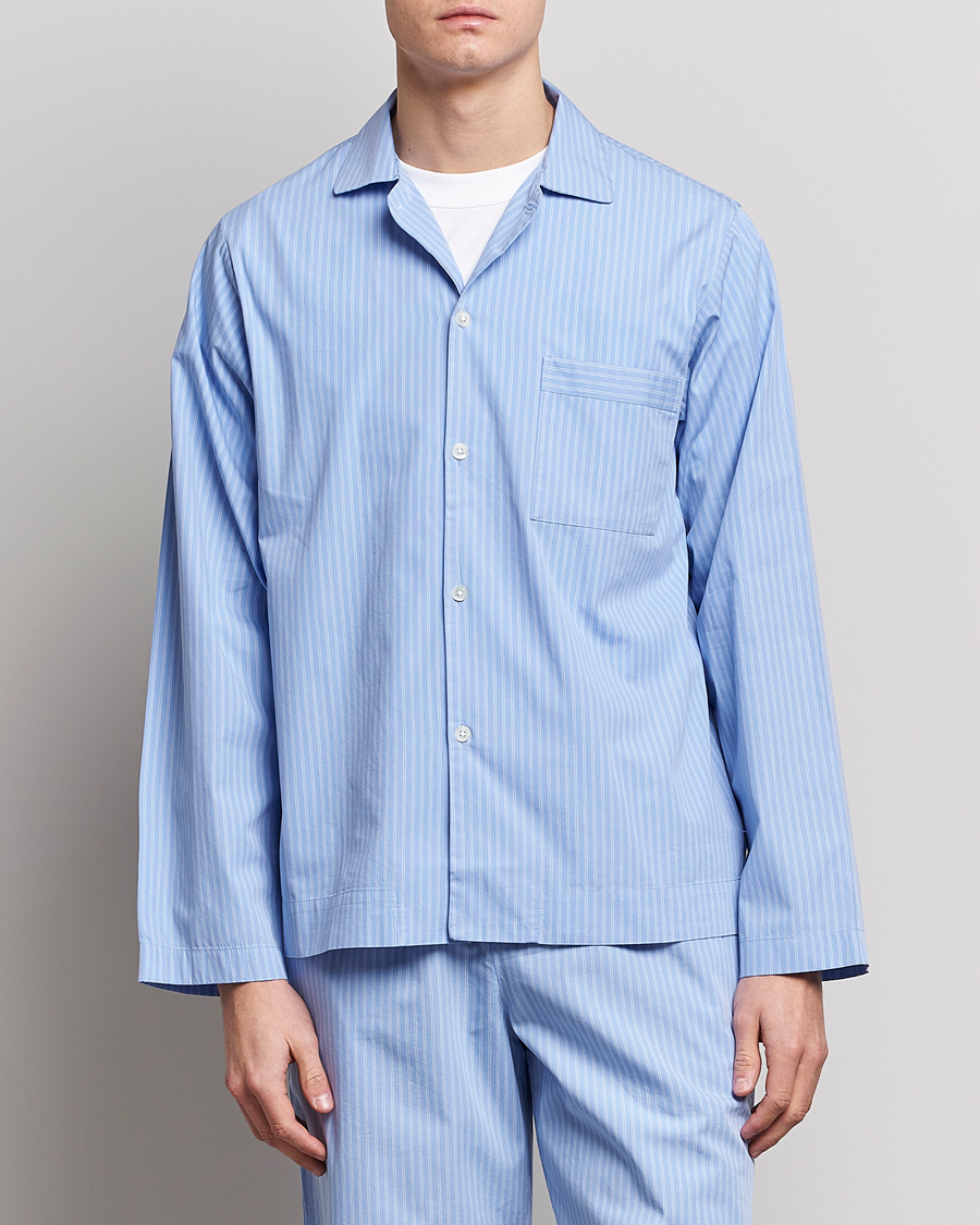 Men | Pyjamas & Robes | Tekla | Poplin Pyjama Shirt Pin Stripes