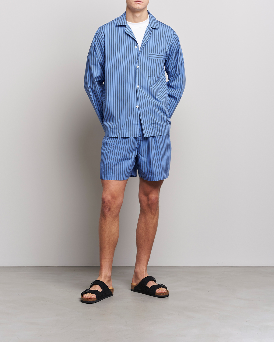 Men | Pyjamas & Robes | Tekla | Poplin Pyjama Shorts Boro Stripes