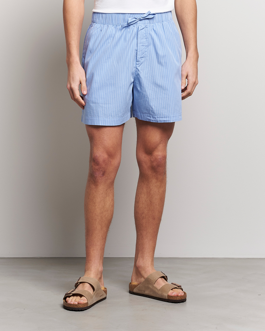 Men | Pyjamas & Robes | Tekla | Poplin Pyjama Shorts Pin Stripes