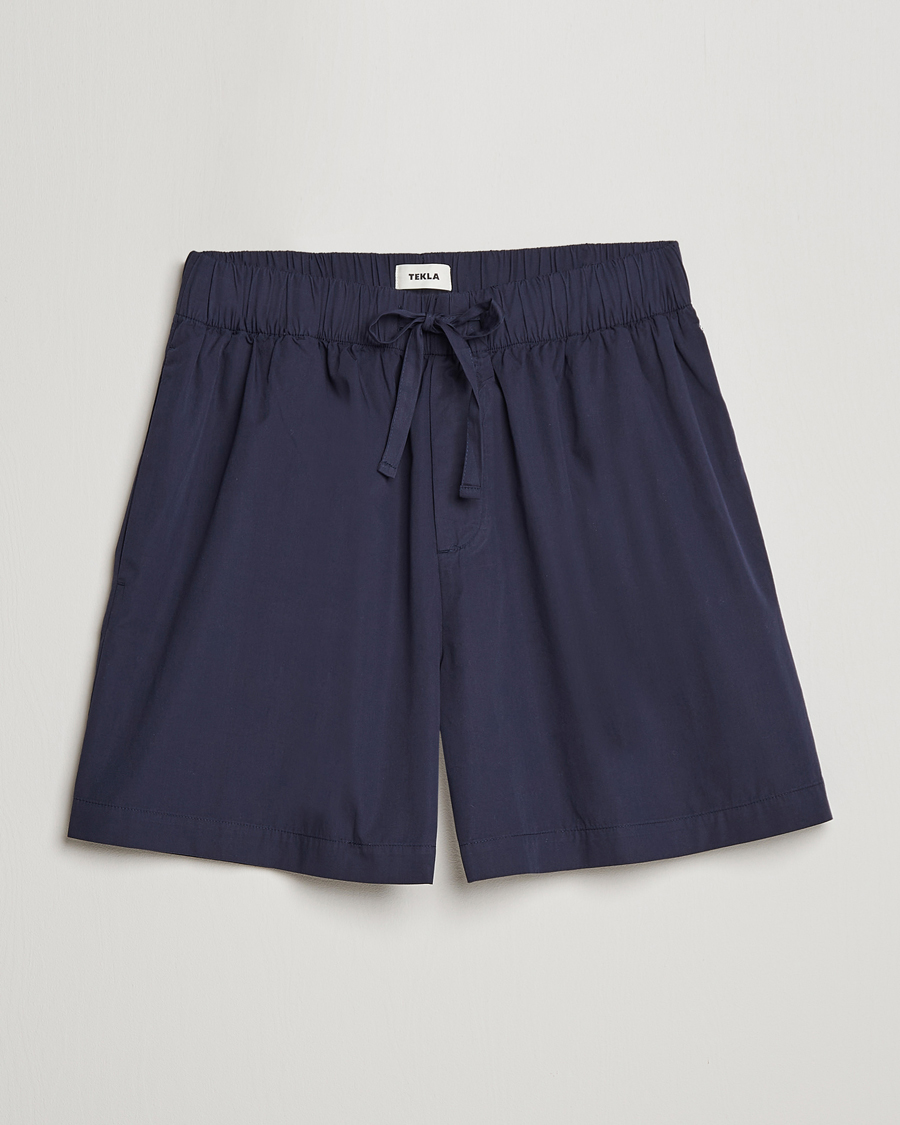 Men | Pyjamas & Robes | Tekla | Poplin Pyjama Shorts True Navy
