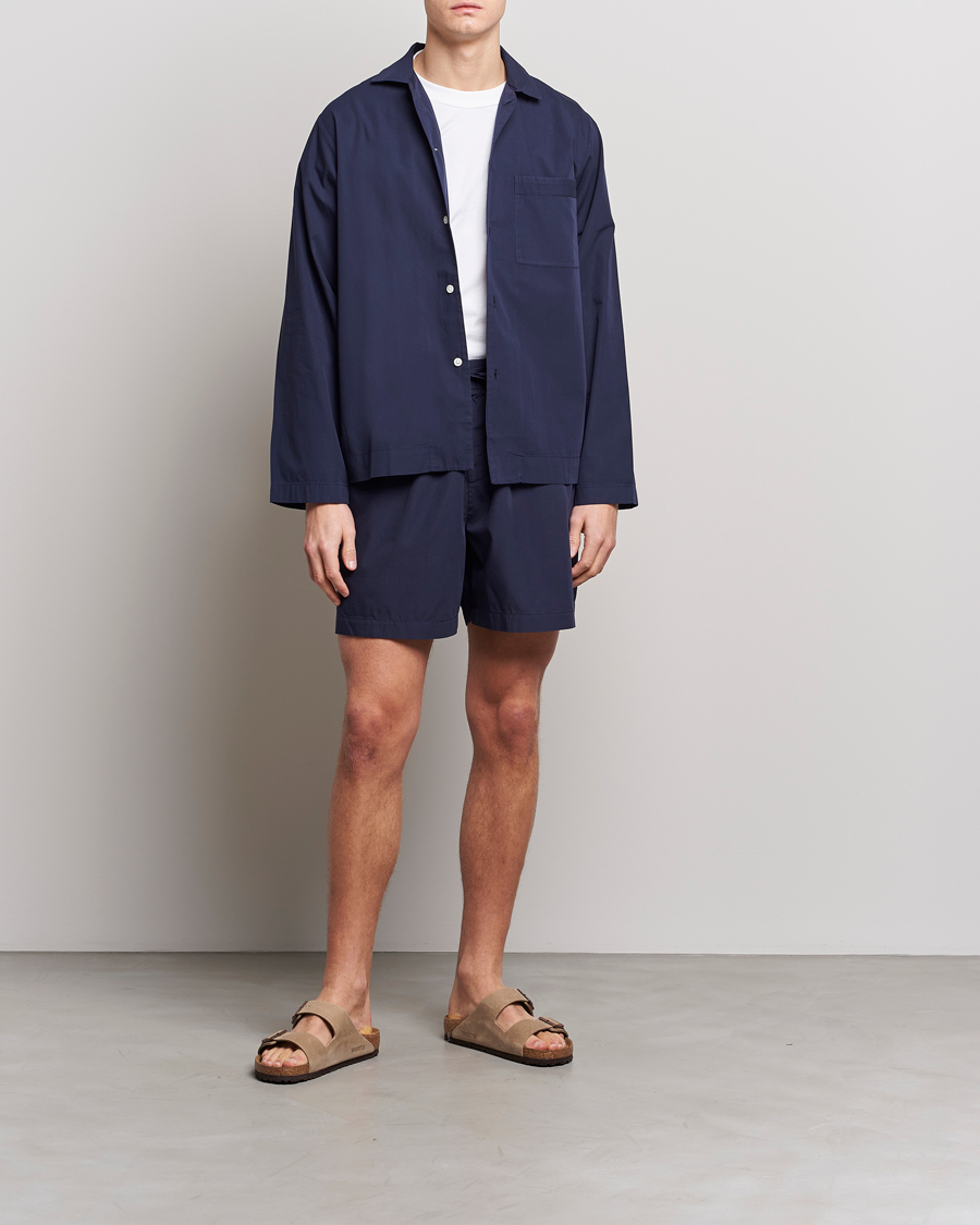 Men | Pyjamas & Robes | Tekla | Poplin Pyjama Shorts True Navy