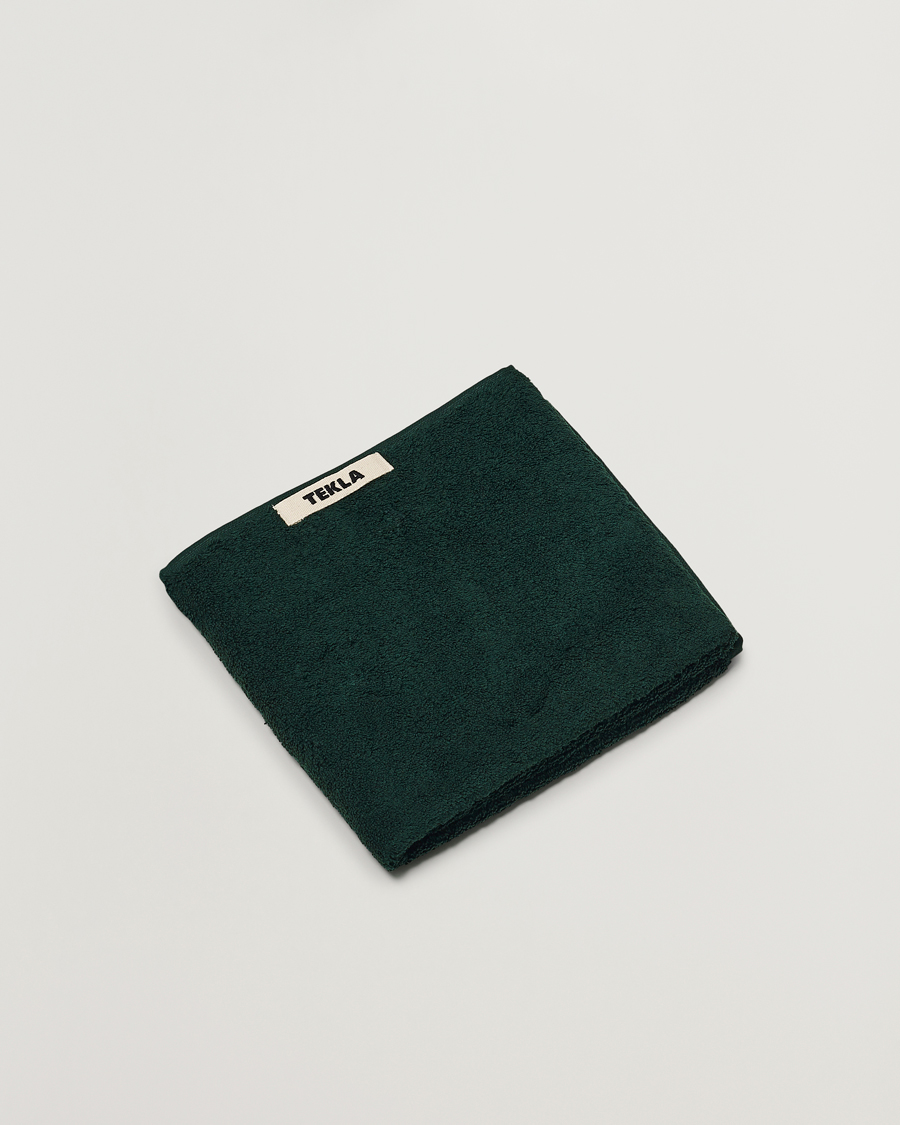 Men | Fabrics | Tekla | Organic Terry Hand Towel Forest Green