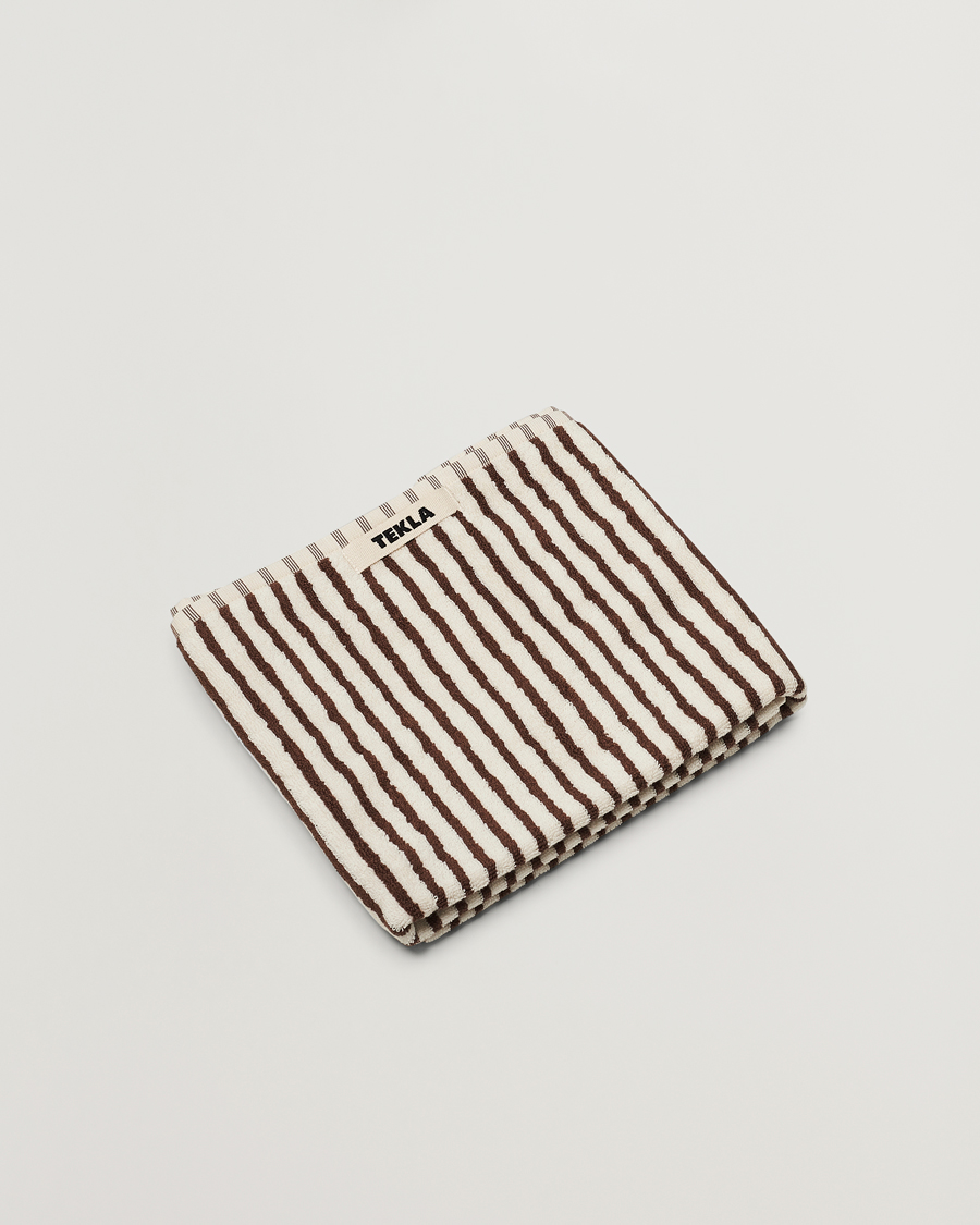 Men | Fabrics | Tekla | Organic Terry Hand Towel Kodiak Stripes