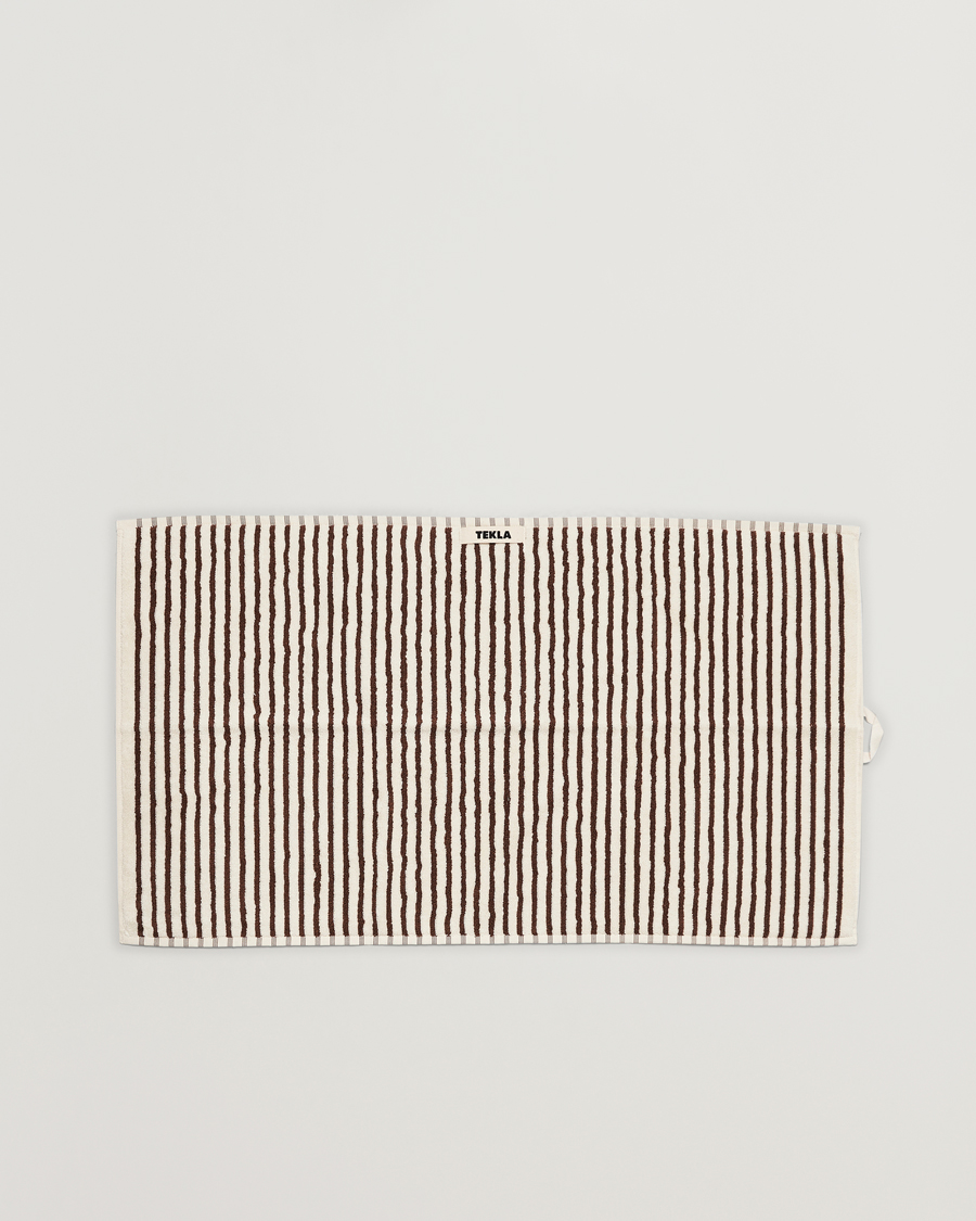 Men | Fabrics | Tekla | Organic Terry Hand Towel Kodiak Stripes