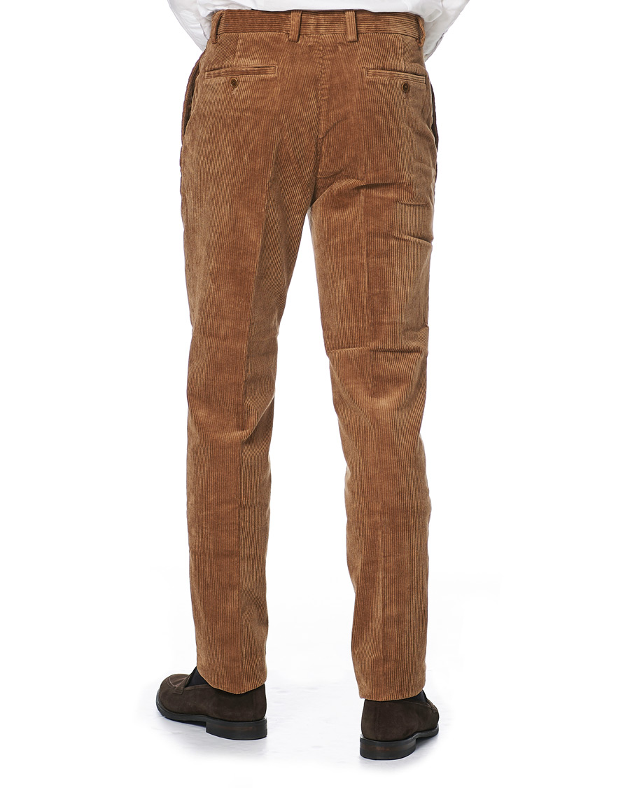 Men | Trousers | Brooks Brothers | Milano Fit Corduroy Trousers Camel
