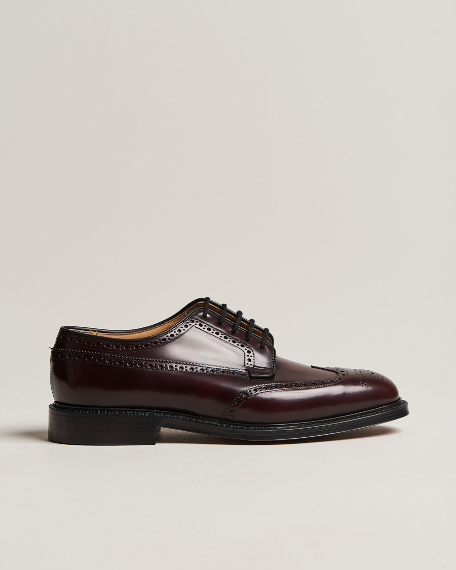 Men | Brogues | Church's | Grafton Polished Binder Brogue Burgundy