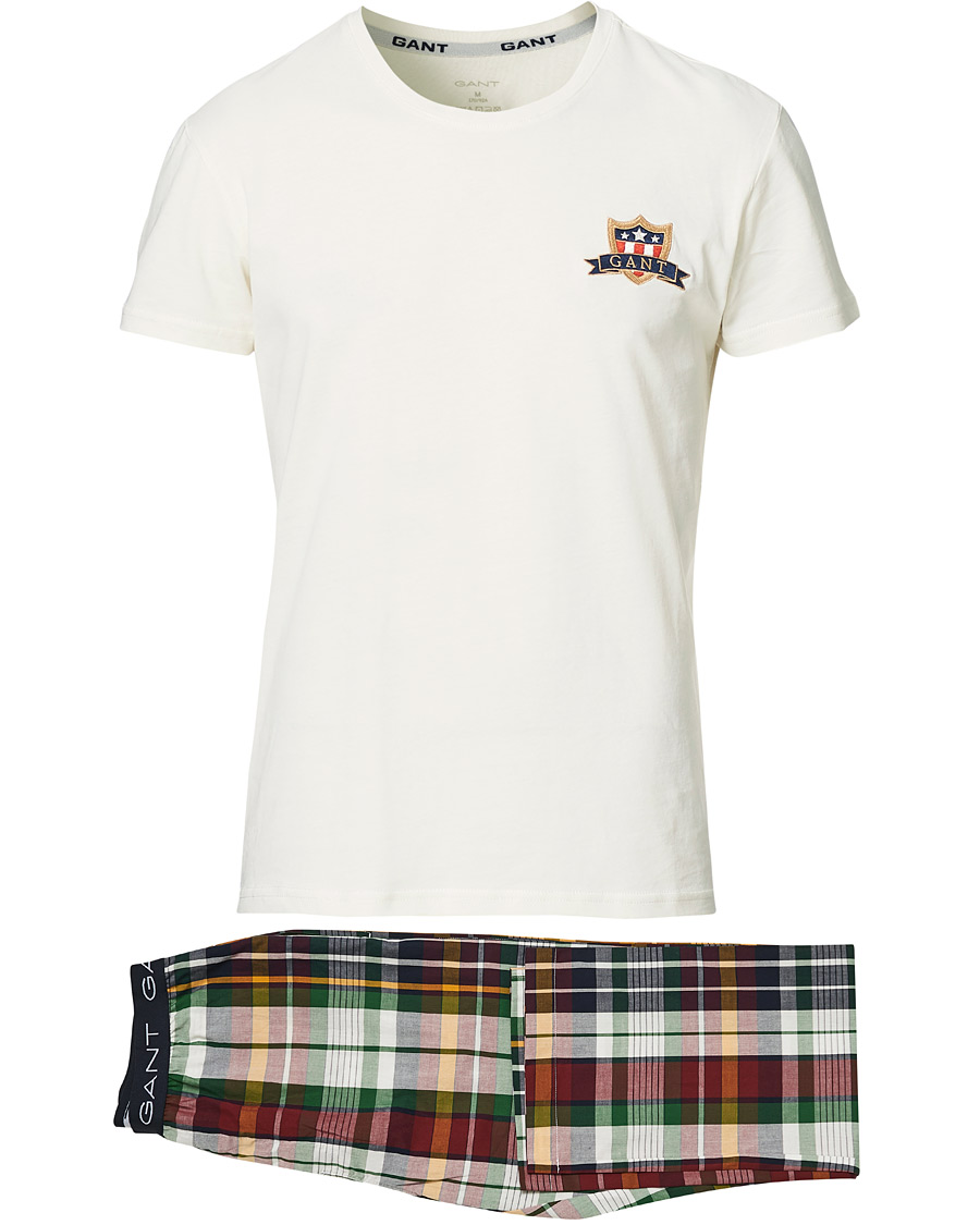 Men | Pyjamas & Robes | GANT | Tartan Flannel Pyjama Set Evening Blue