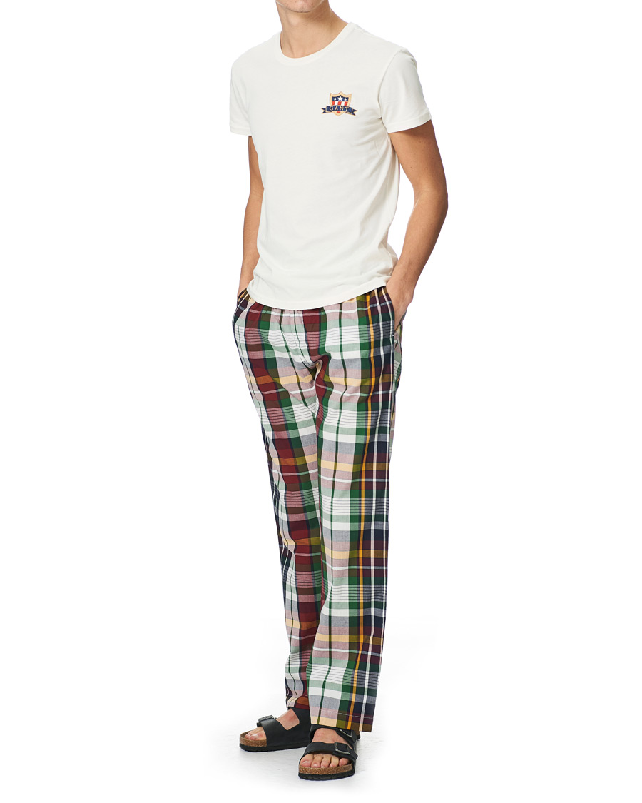 Men | Pyjamas & Robes | GANT | Tartan Flannel Pyjama Set Evening Blue