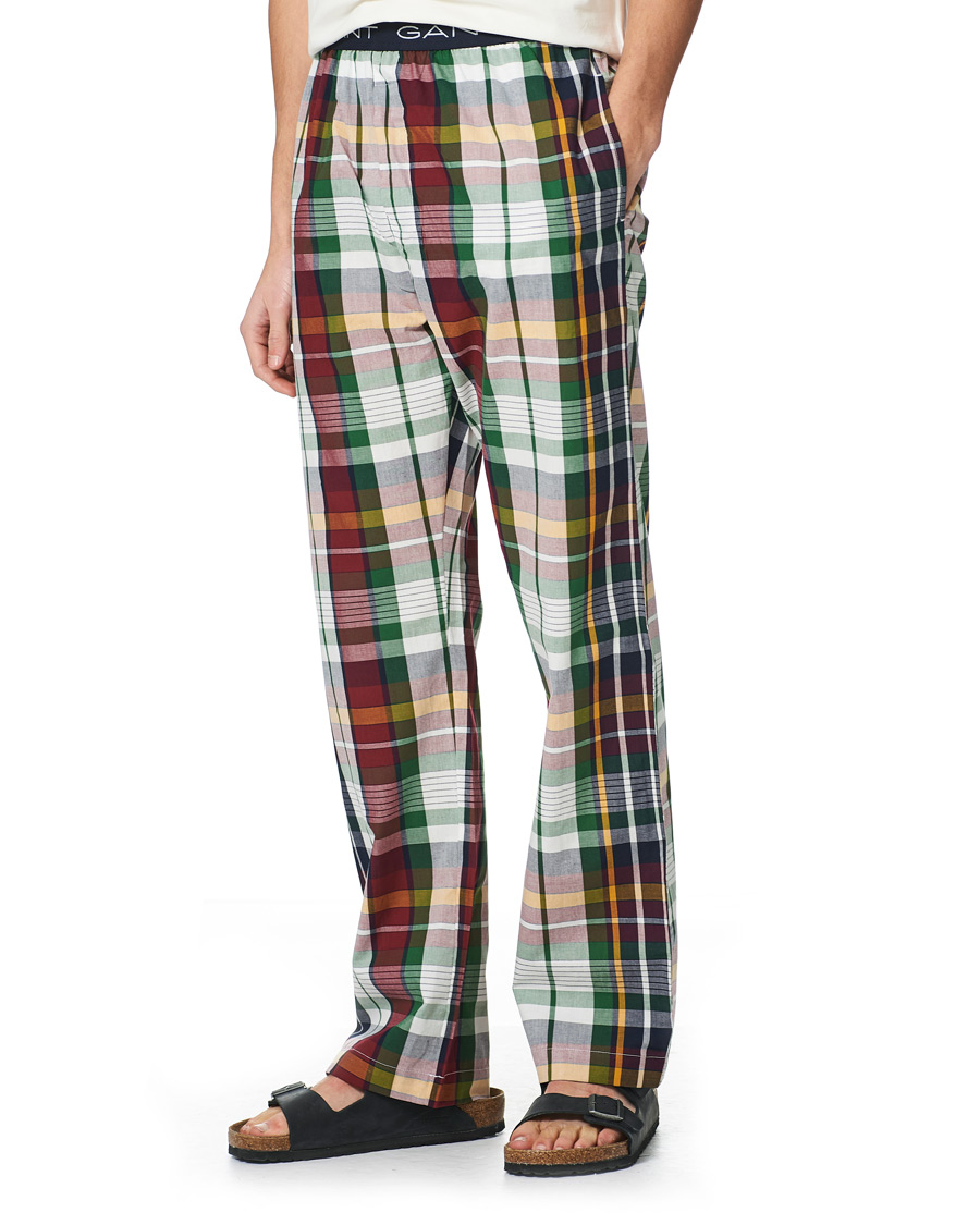 Men | Pyjamas & Robes | GANT | Tartan Flannel Pyjama Set Evening Blue