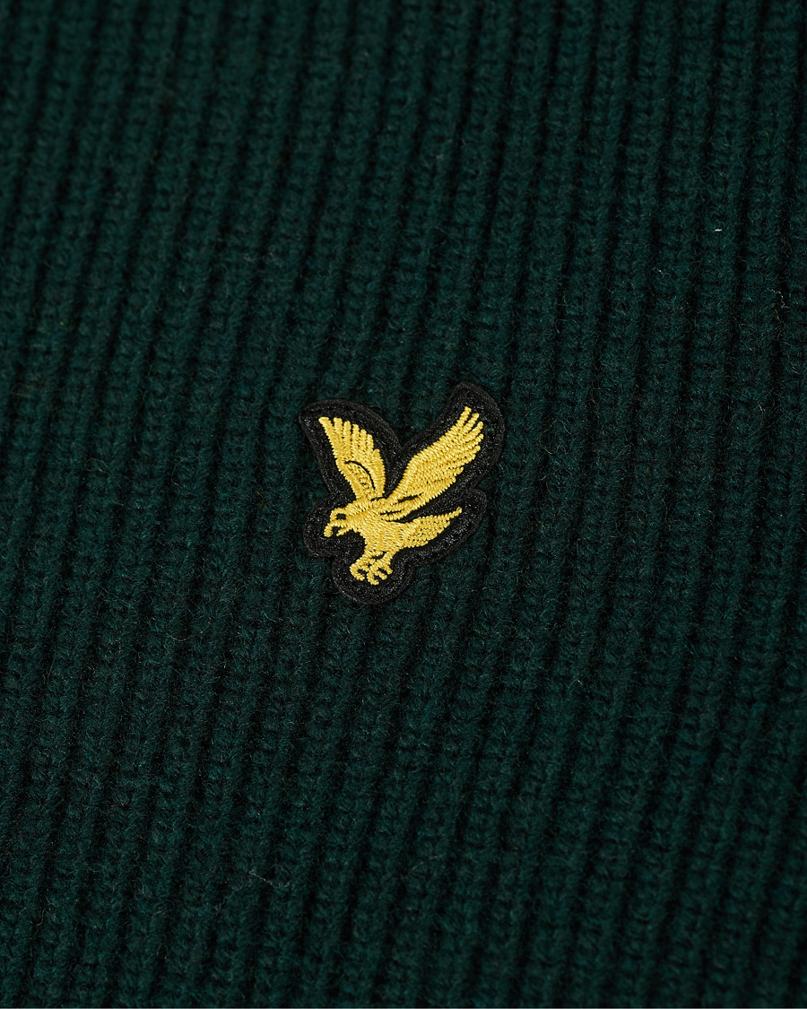 Men | Sweaters & Knitwear | Lyle & Scott | Knitted RIB Zip Through Cardigan Dark Green