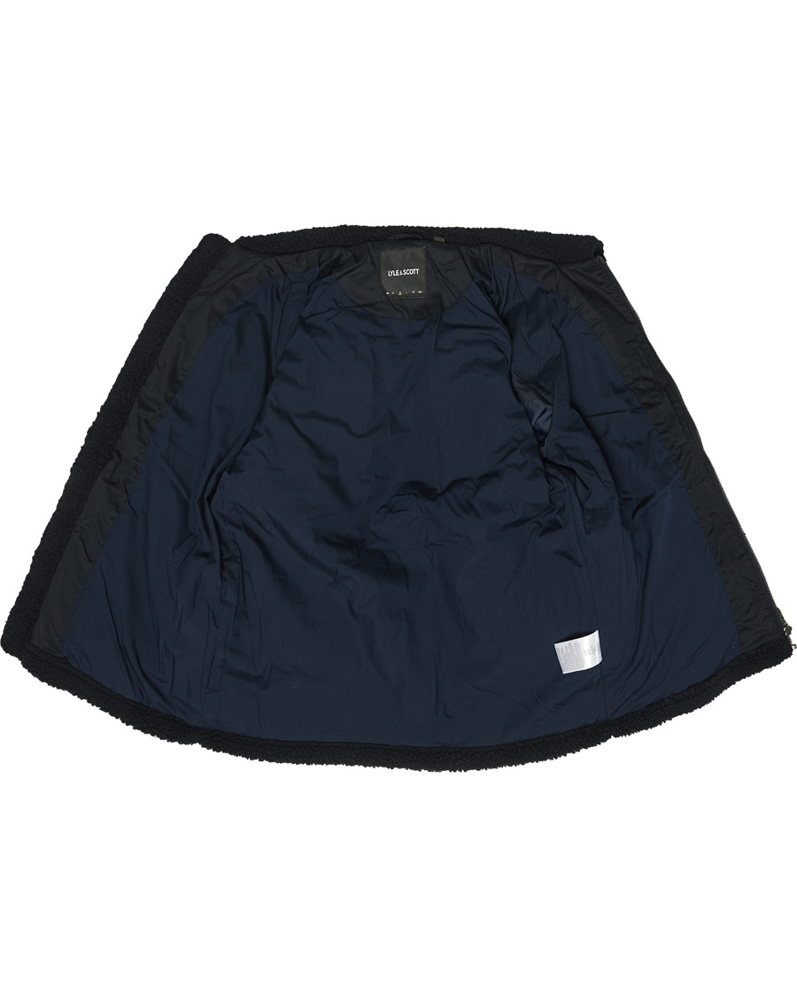 Men | Coats & Jackets | Lyle & Scott | Collared Pile Jacket Dark Navy