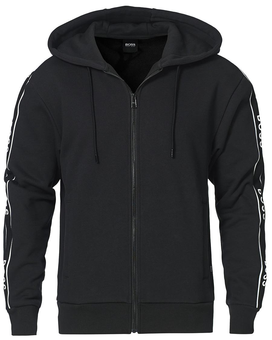Men | Sweaters & Knitwear | BOSS BLACK | BOSS Seeger Unwrapped Full Zip Hoodie Black