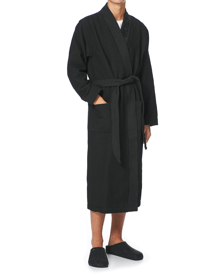 Men | Pyjamas & Robes | BOSS BLACK | BOSS Waffle Kimono Black