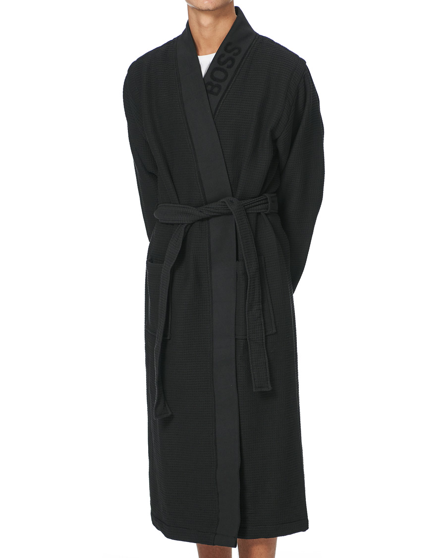 Men | Pyjamas & Robes | BOSS BLACK | BOSS Waffle Kimono Black