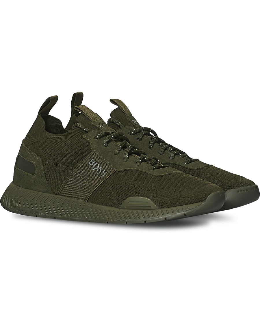 Men | BOSS Titanium Running Sneaker Dark Green | BOSS BLACK | BOSS Titanium Running Sneaker Dark Green