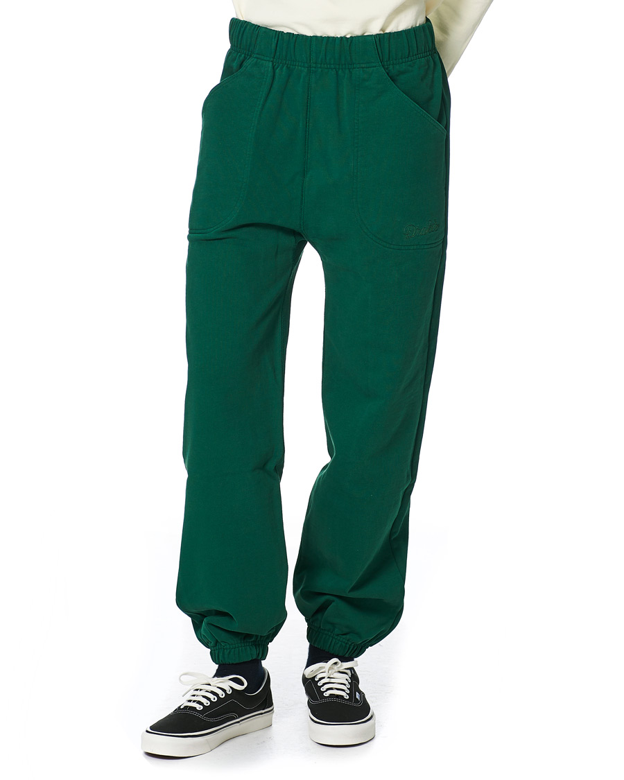 Men | Trousers | Drake's | Cotton Jogging Bottoms Green