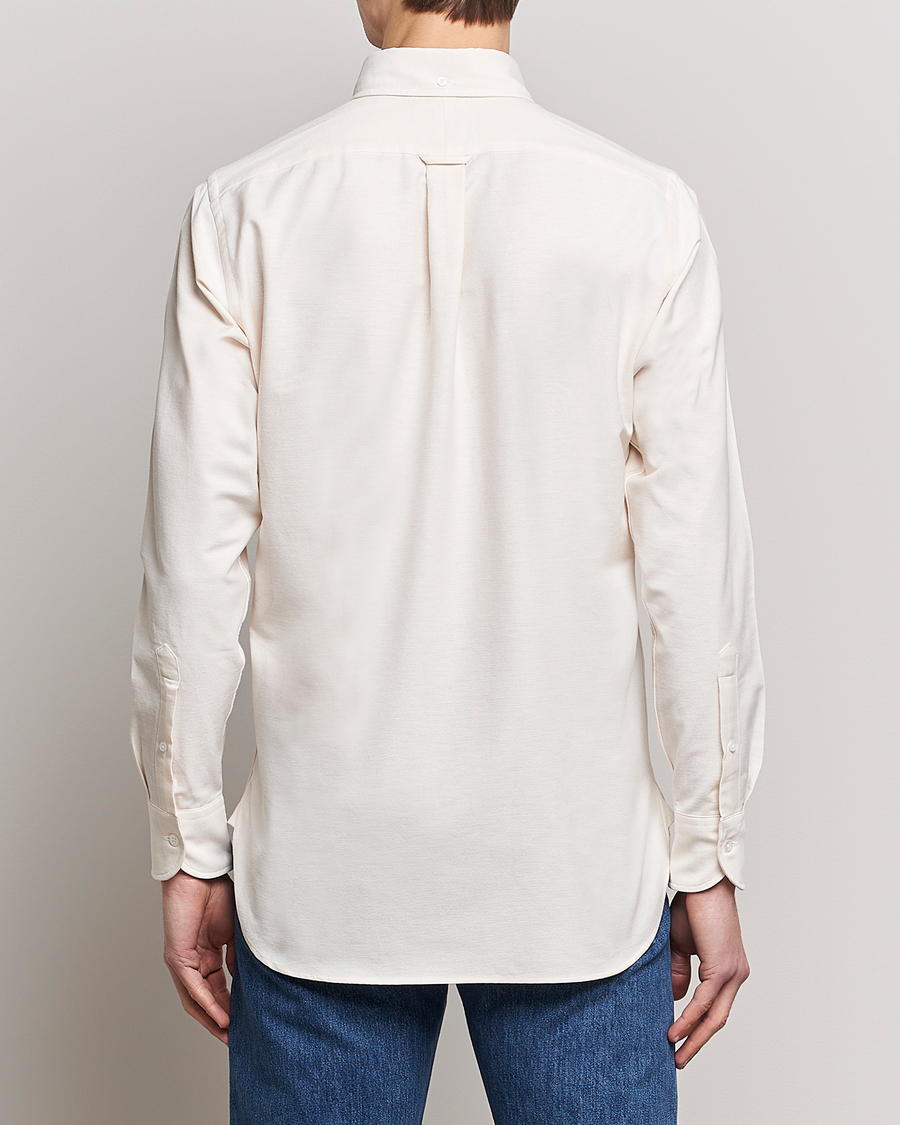 Men | Shirts | Drake's | Button Down Oxford Shirt Cream