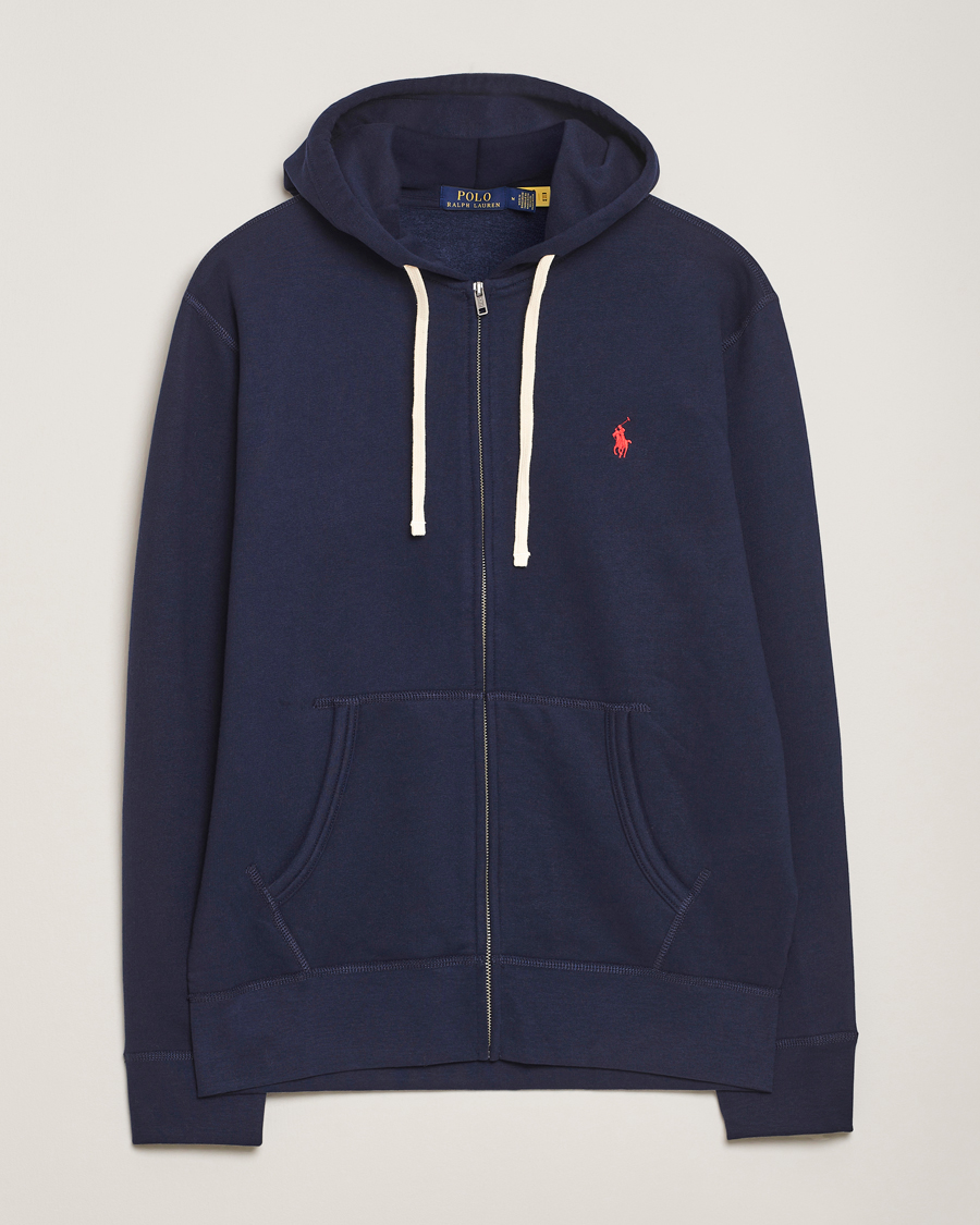 Men | Sweaters & Knitwear | Polo Ralph Lauren | Fleece Full Zip Hoodie Cruise Navy