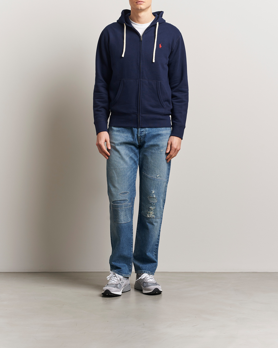 Men | Sweaters & Knitwear | Polo Ralph Lauren | Fleece Full Zip Hoodie Cruise Navy