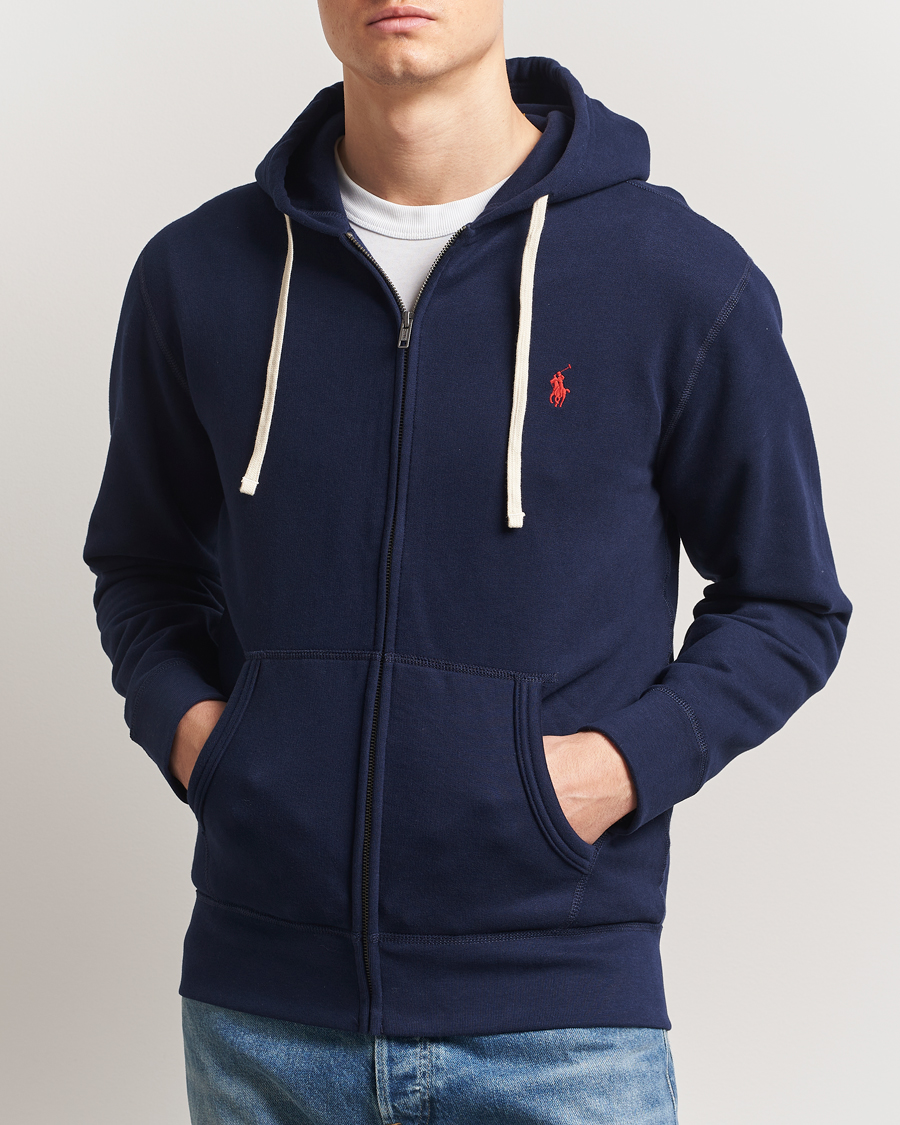 Men | Sweaters & Knitwear | Polo Ralph Lauren | Fleece Full Zip Hoodie Cruise Navy
