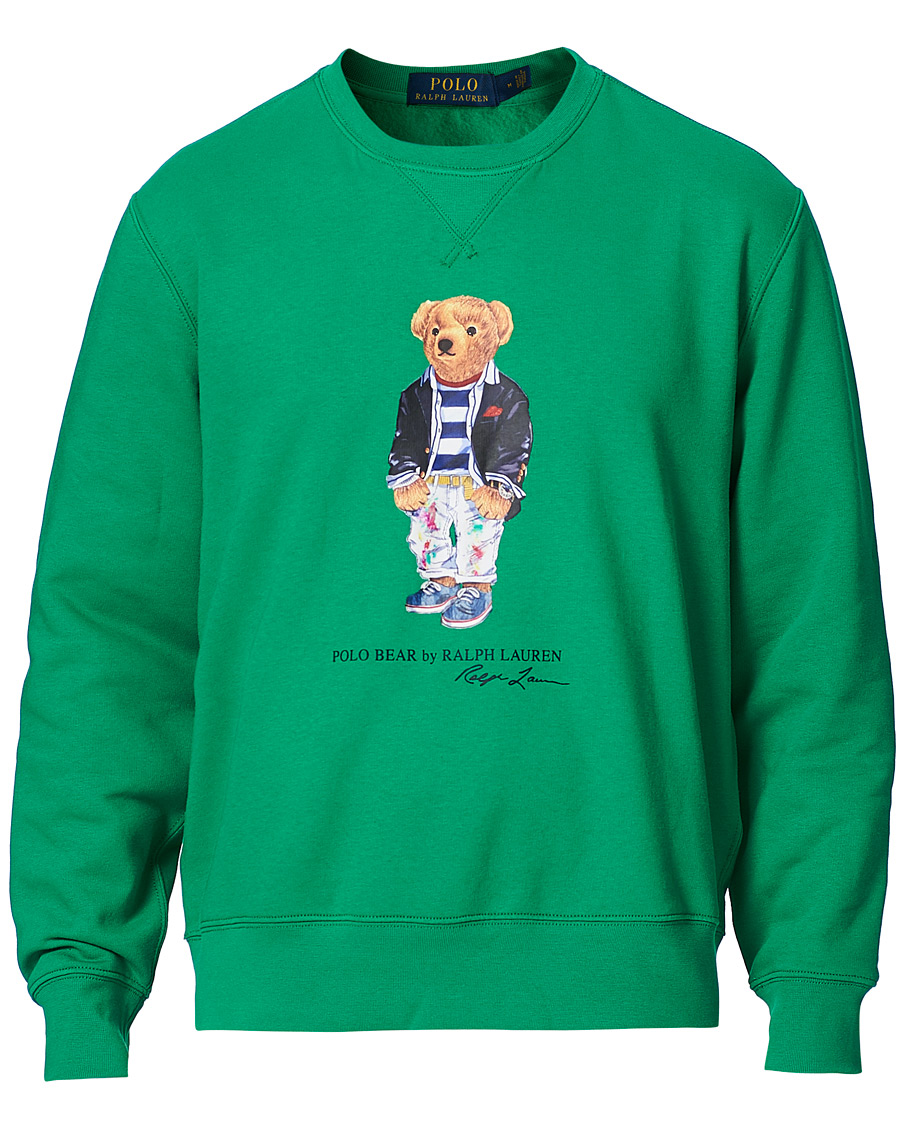 Men | Sweaters & Knitwear | Polo Ralph Lauren | Printed Ivy Bear Fleece Sweatshirt Cruise Green