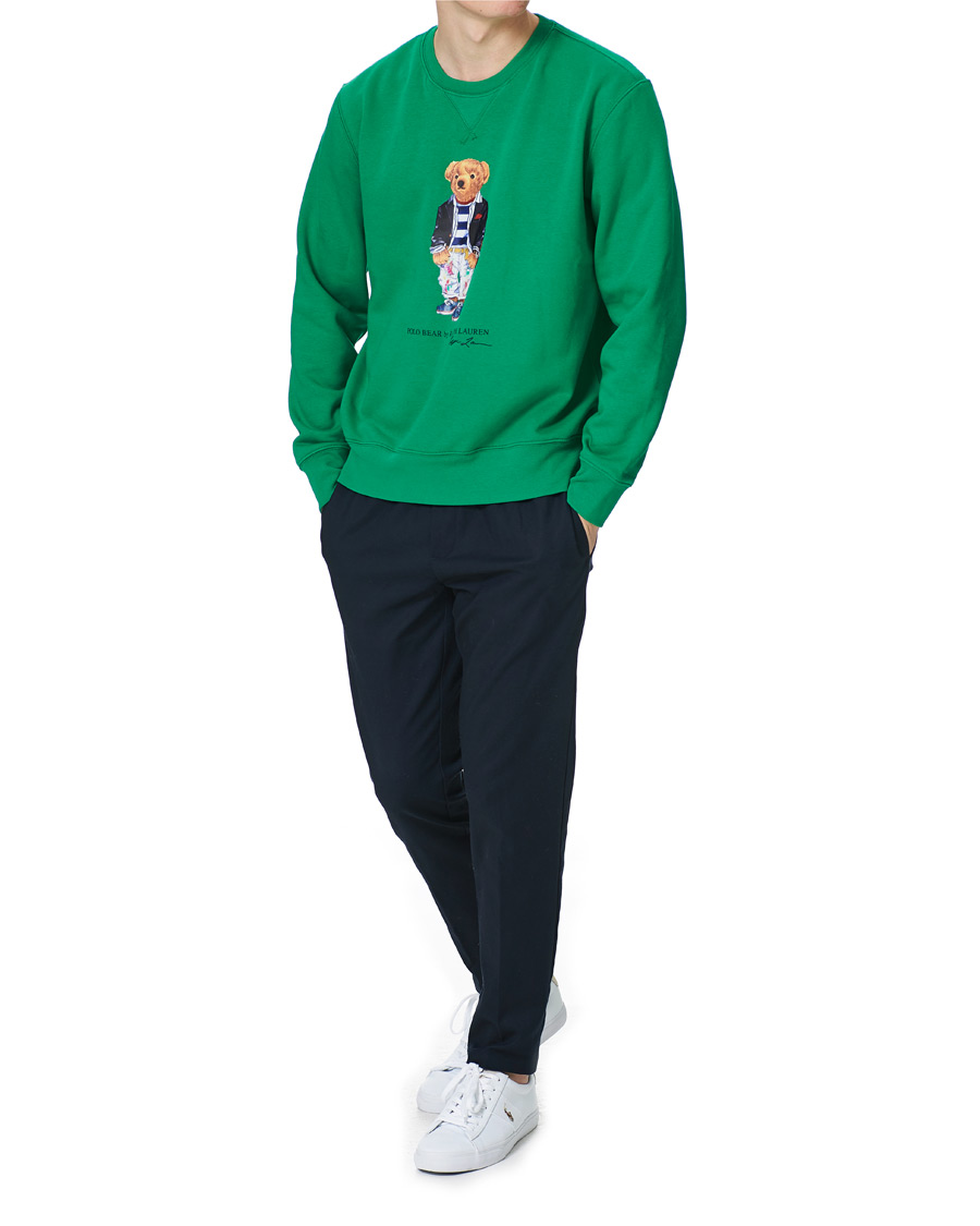 Men | Sweaters & Knitwear | Polo Ralph Lauren | Printed Ivy Bear Fleece Sweatshirt Cruise Green