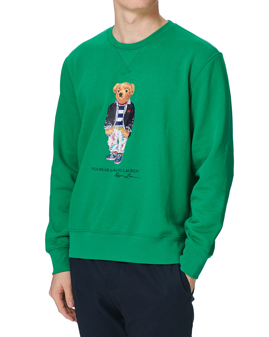 Men | Sweaters & Knitwear | Polo Ralph Lauren | Printed Ivy Bear Fleece Sweatshirt Cruise Green