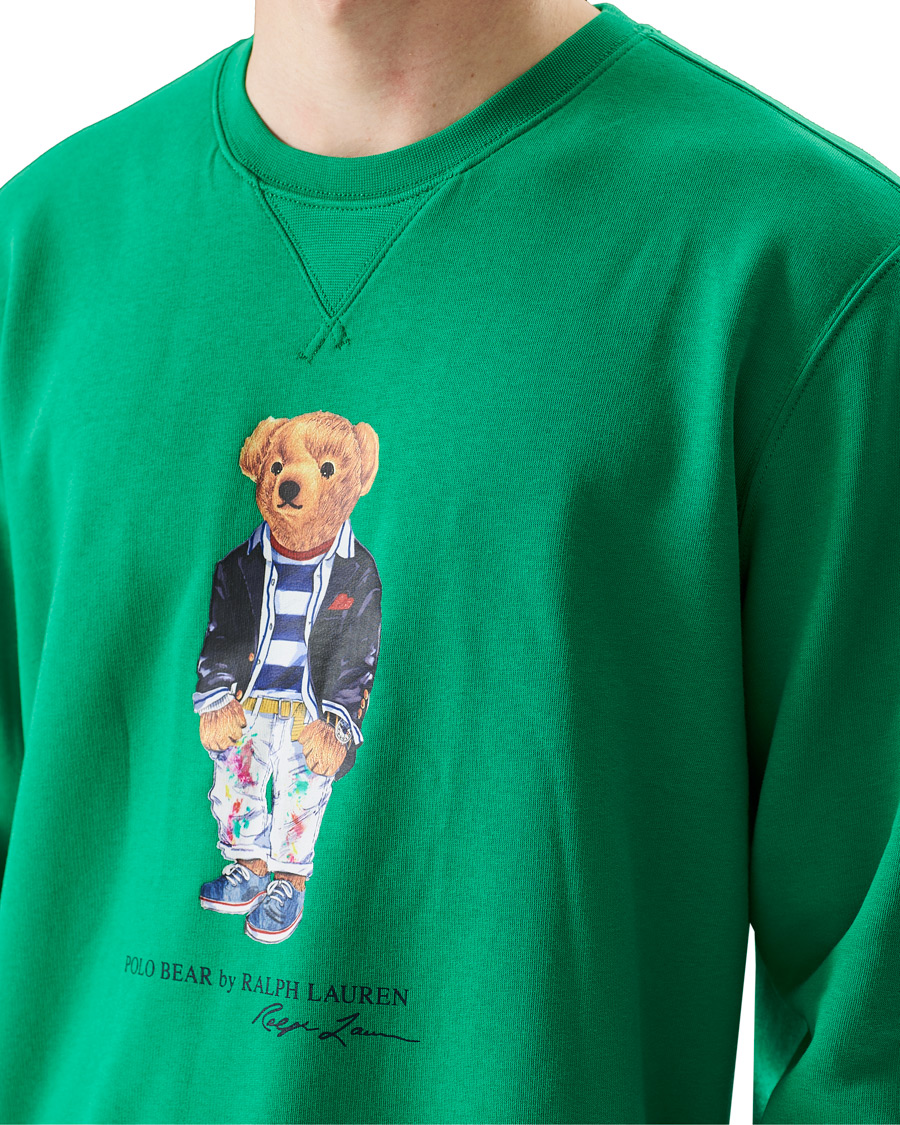 Men | Sweaters & Knitwear | Polo Ralph Lauren | Printed Ivy Bear Fleece Sweatshirt Cruise Green