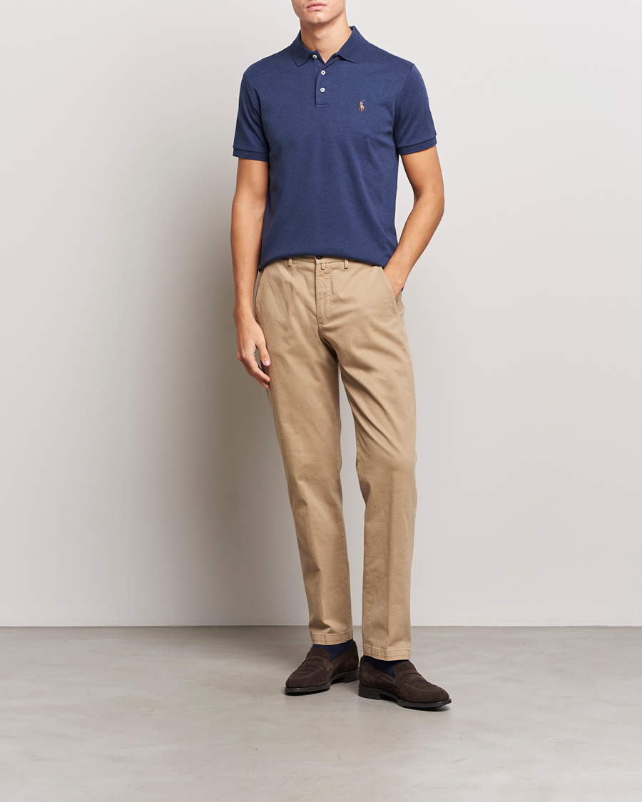 Men | Polo Shirts | Polo Ralph Lauren | Luxury Pima Cotton Polo Spring Navy Heather