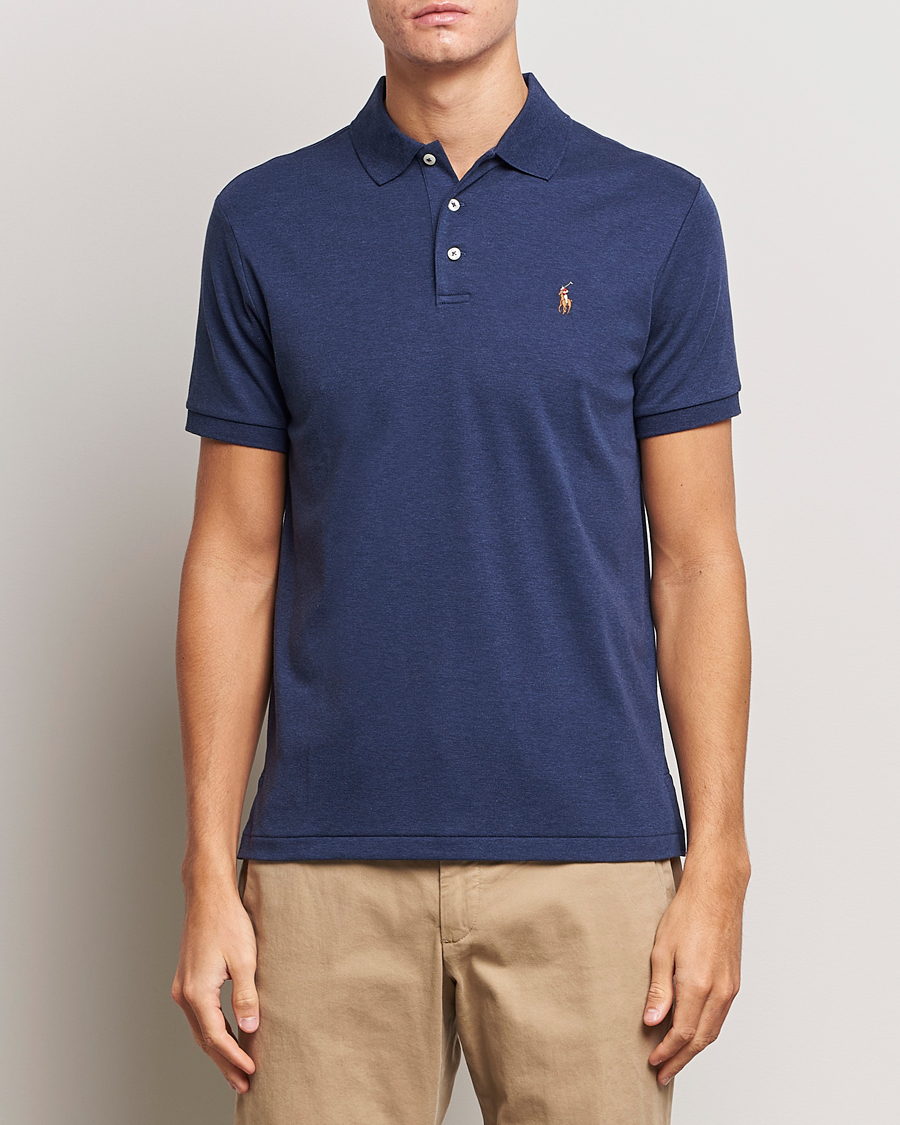 Men | Polo Shirts | Polo Ralph Lauren | Luxury Pima Cotton Polo Spring Navy Heather