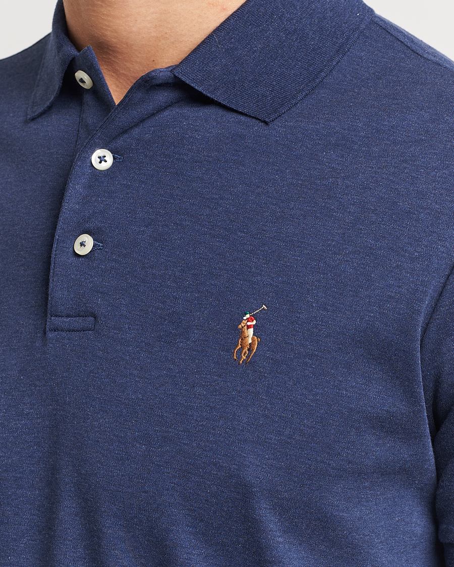 Men | Polo Shirts | Polo Ralph Lauren | Luxury Pima Cotton Polo Spring Navy Heather