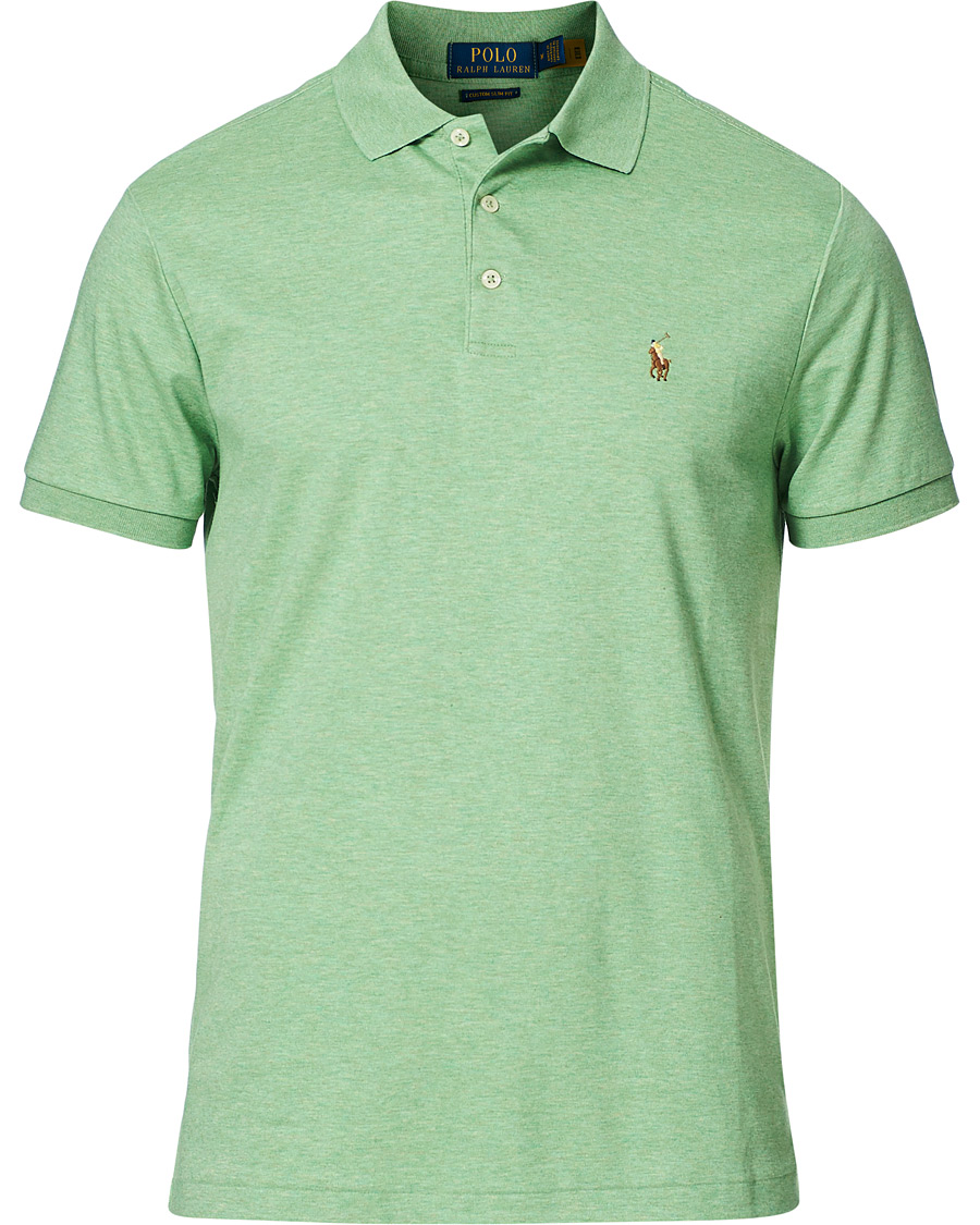 Men | Polo Shirts | Polo Ralph Lauren | Luxury Pima Cotton Polo Outback Green Heather