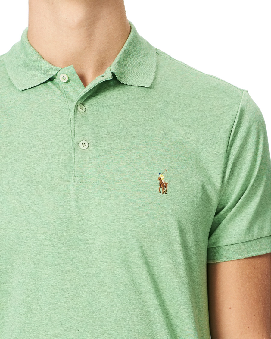 Men | Polo Shirts | Polo Ralph Lauren | Luxury Pima Cotton Polo Outback Green Heather