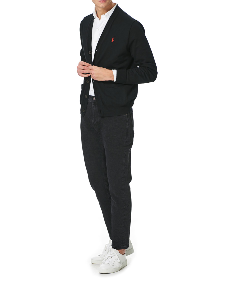 Men | Sweaters & Knitwear | Polo Ralph Lauren | Pima Cotton Cardigan Polo Black