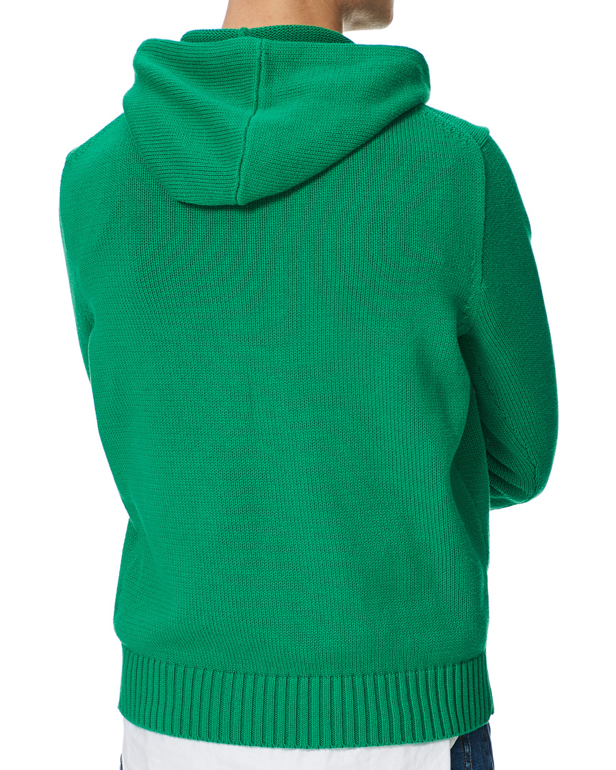 Men | Sweaters & Knitwear | Polo Ralph Lauren | Knitted Ivy Bear Hoodie Cruise Green