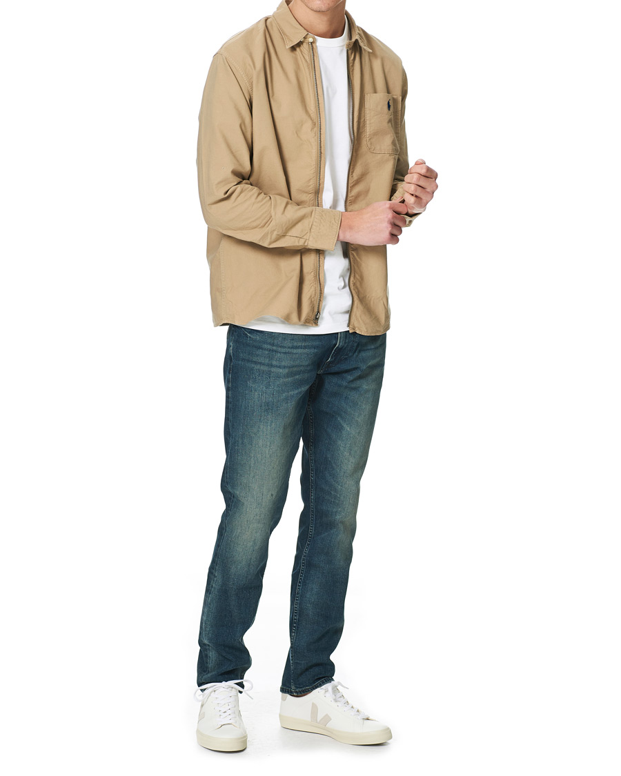 Men | Shirts | Polo Ralph Lauren | Garment Dyed Oxford Full-Zip Overshirt Surrey Tan
