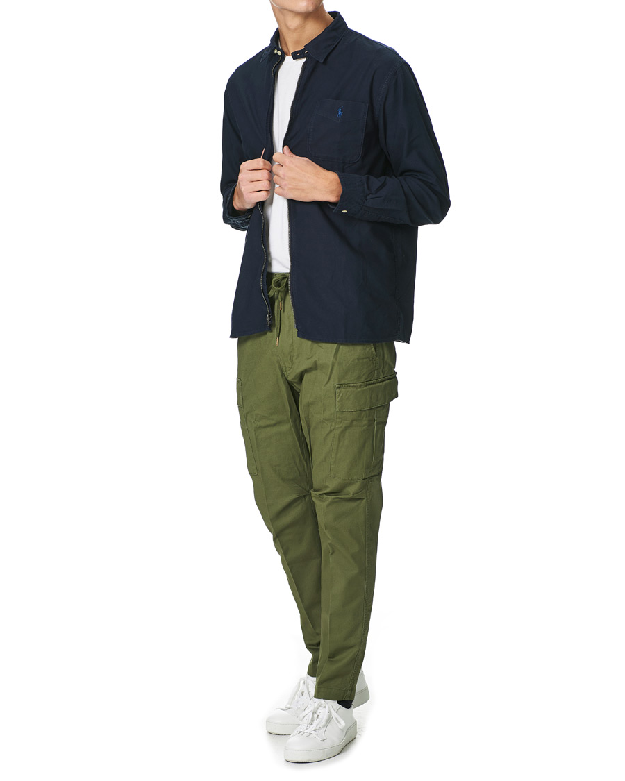 Men | Shirts | Polo Ralph Lauren | Garment Dyed Oxford Full-Zip Overshirt RL Navy